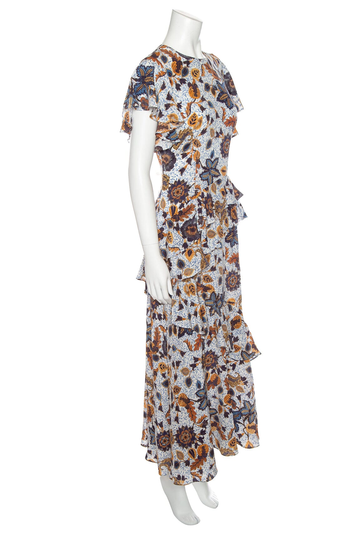 Ulla Johnson Multi Floral Midi Dress SZ 6 - Image 2