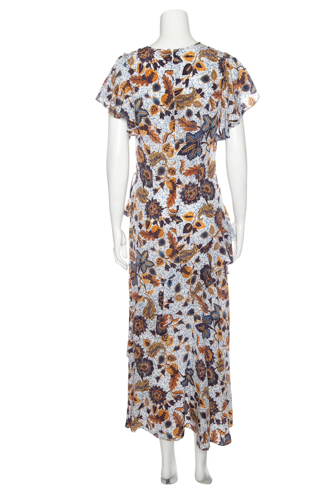 Ulla Johnson Multi Floral Midi Dress SZ 6 - Image 3