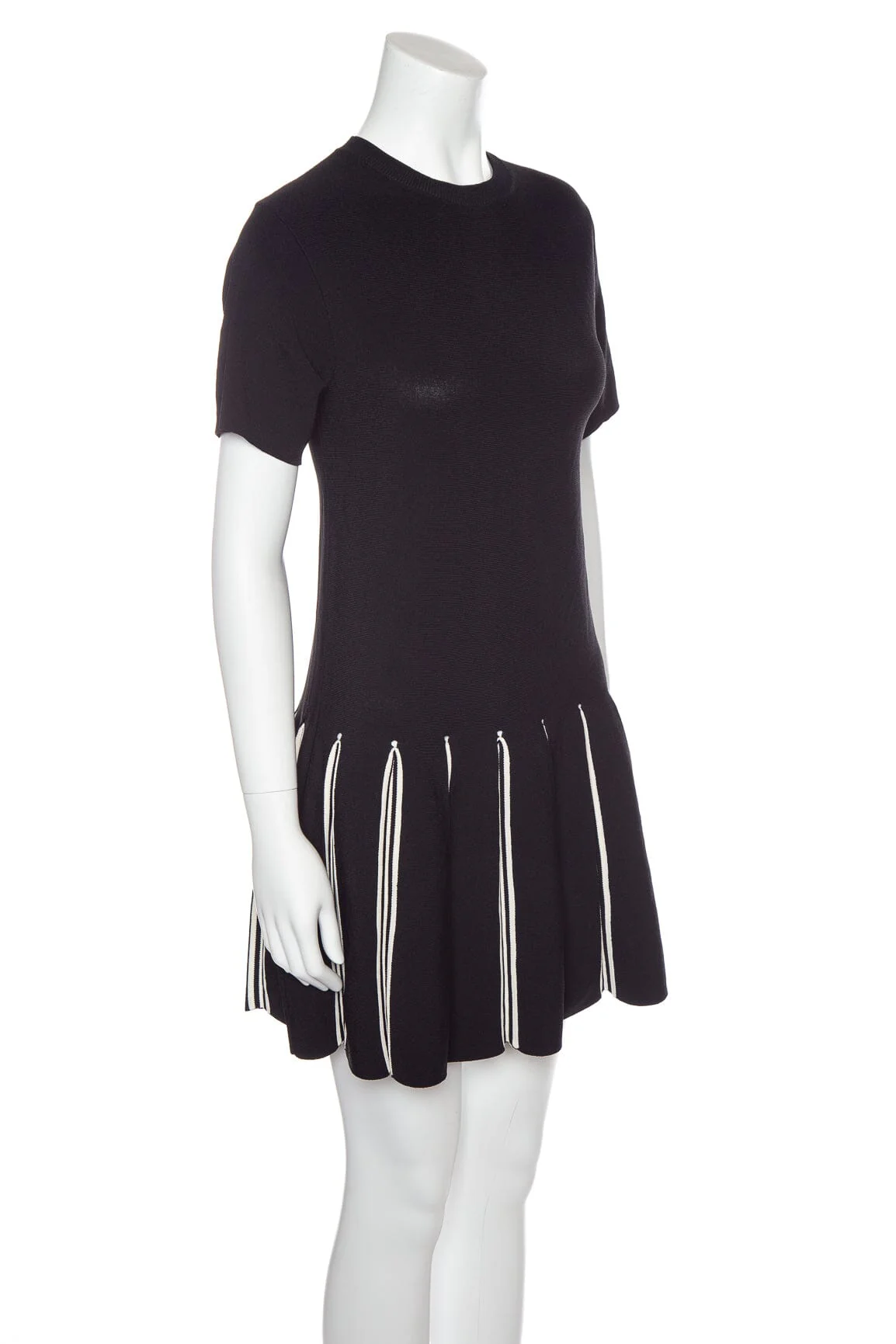 Valentino Black Short Sleeve Knit Dress SZ XS - Image 2