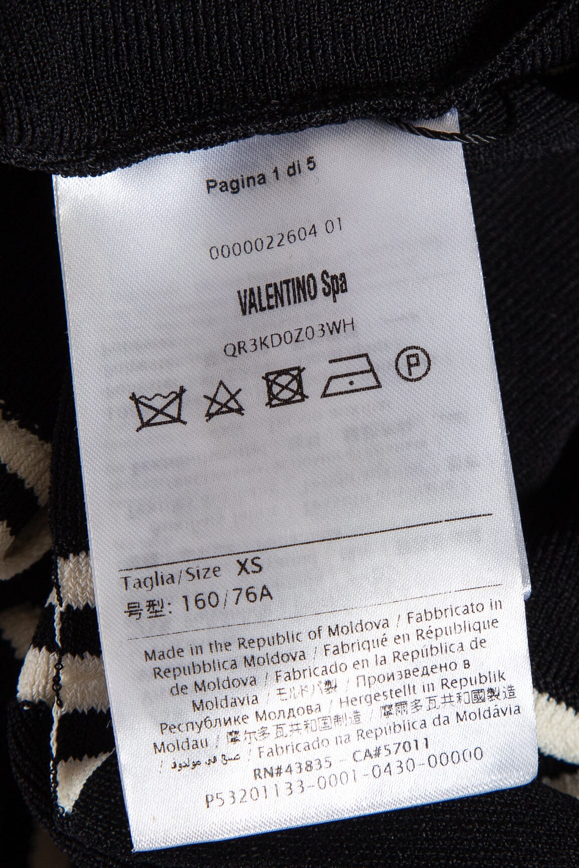 Valentino Black Short Sleeve Knit Dress SZ XS - Image 4