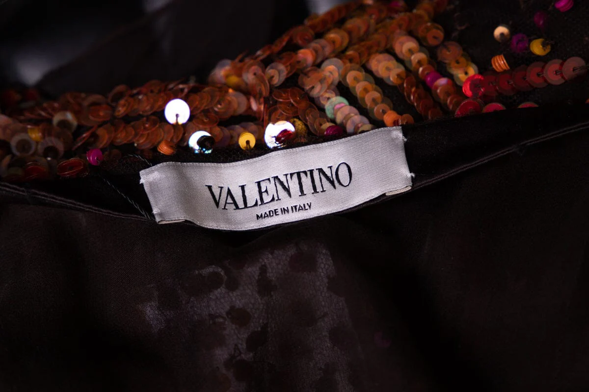 Valentino Brown Embellished Skirt - Image 5