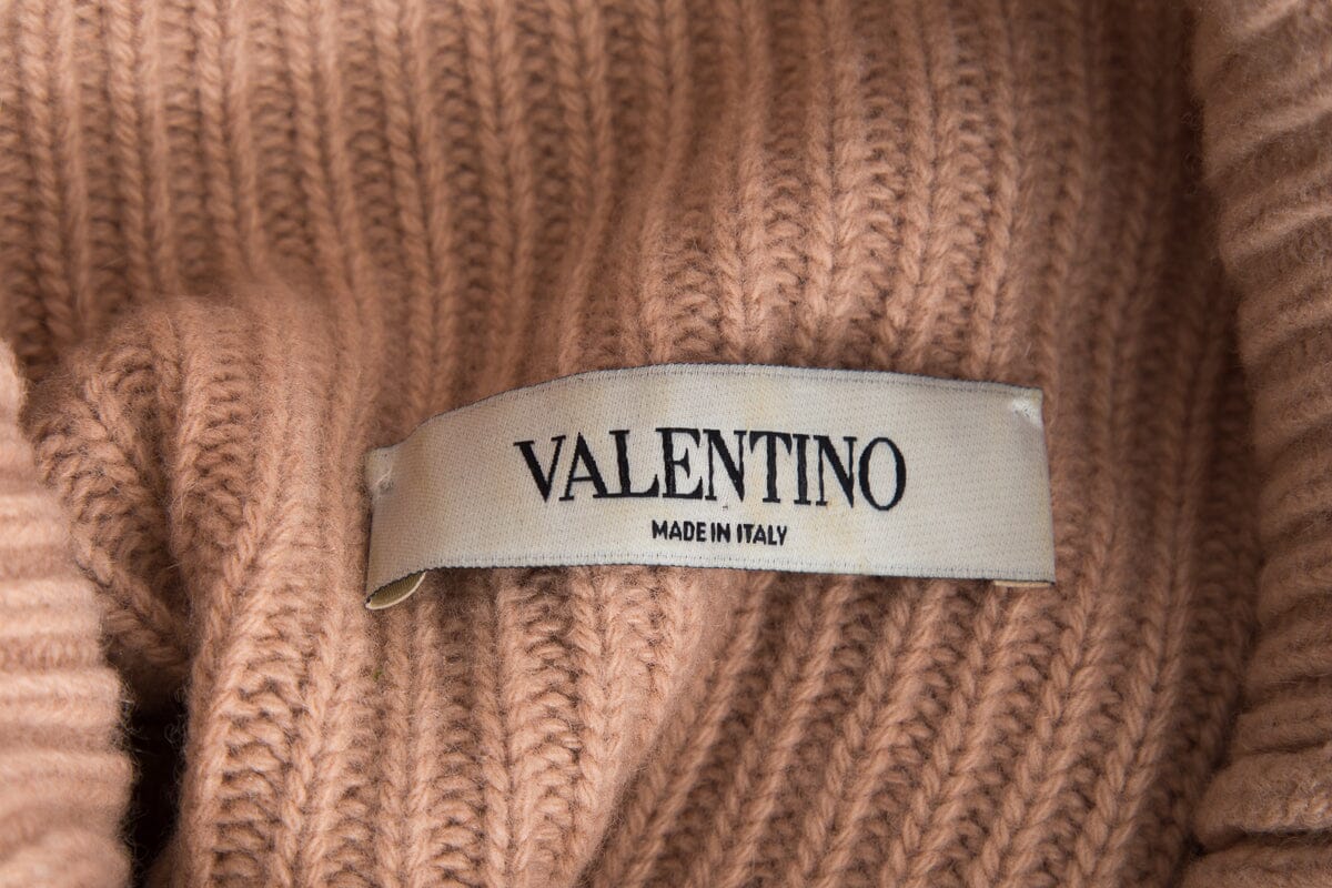 Valentino Dark Beige Turtleneck Long Sweater SZ M - Image 4