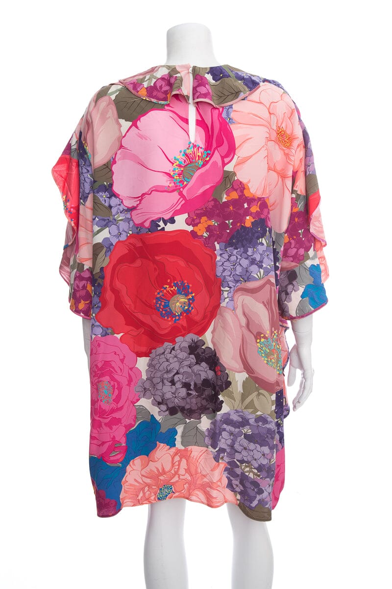 Valentino Multicolor Floral Shift Dress SZ 46 - Image 3