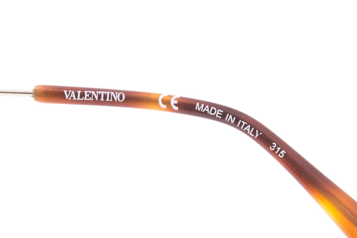 Valentino Silver & Turtle Shell Detail Aviator Sunglasses - Image 6