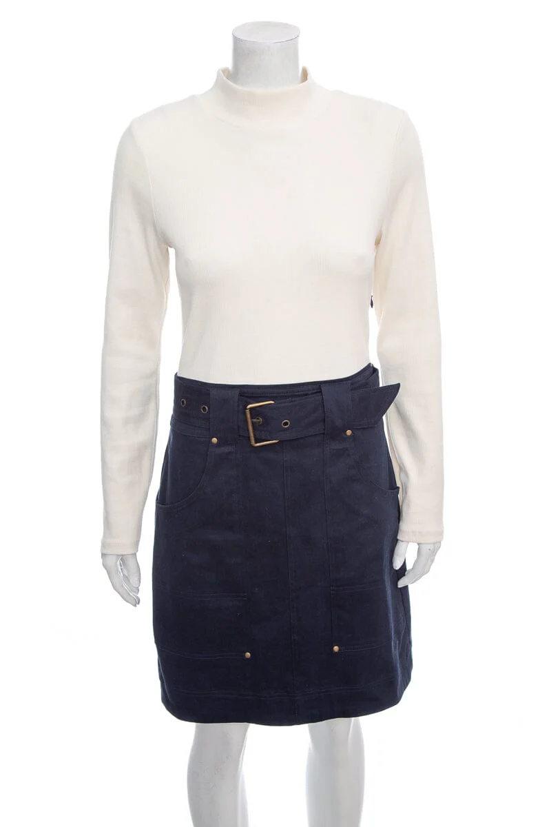 Veronica Beard Cream & Navy Dress SZ S