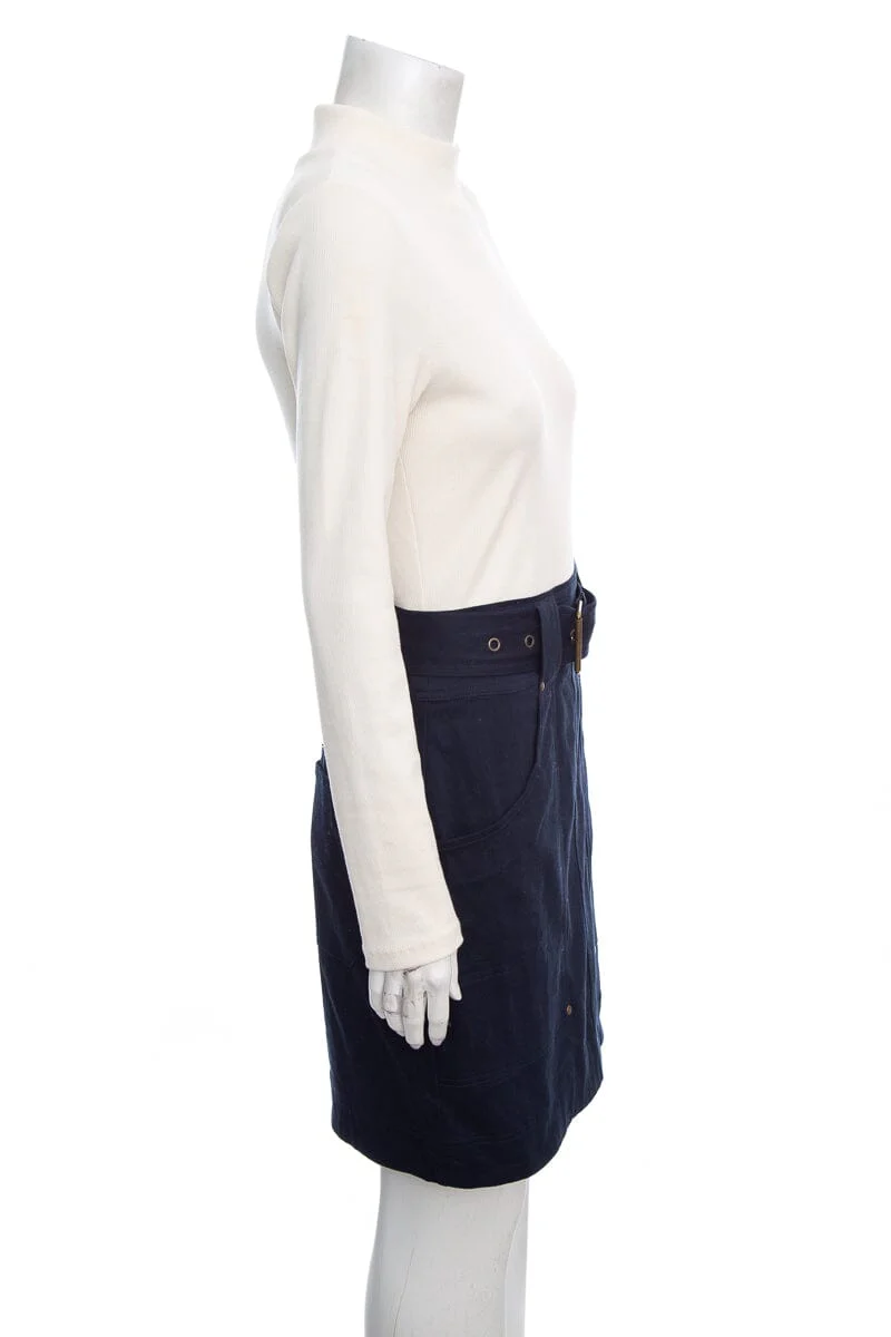 Veronica Beard Cream & Navy Dress SZ S - Image 2