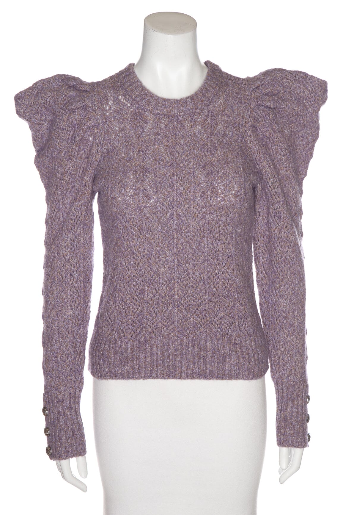 Veronica Beard Light Purple Knit Puff Sleeve Sweater SZ XS NWT