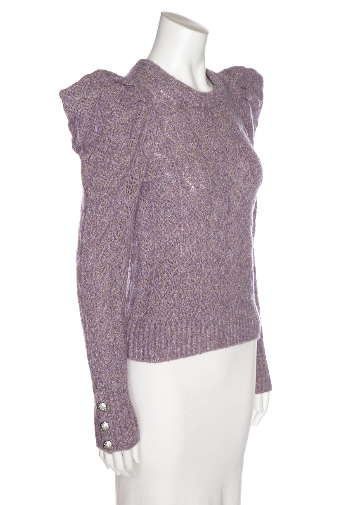 Veronica Beard Light Purple Knit Puff Sleeve Sweater SZ XS NWT - Image 2