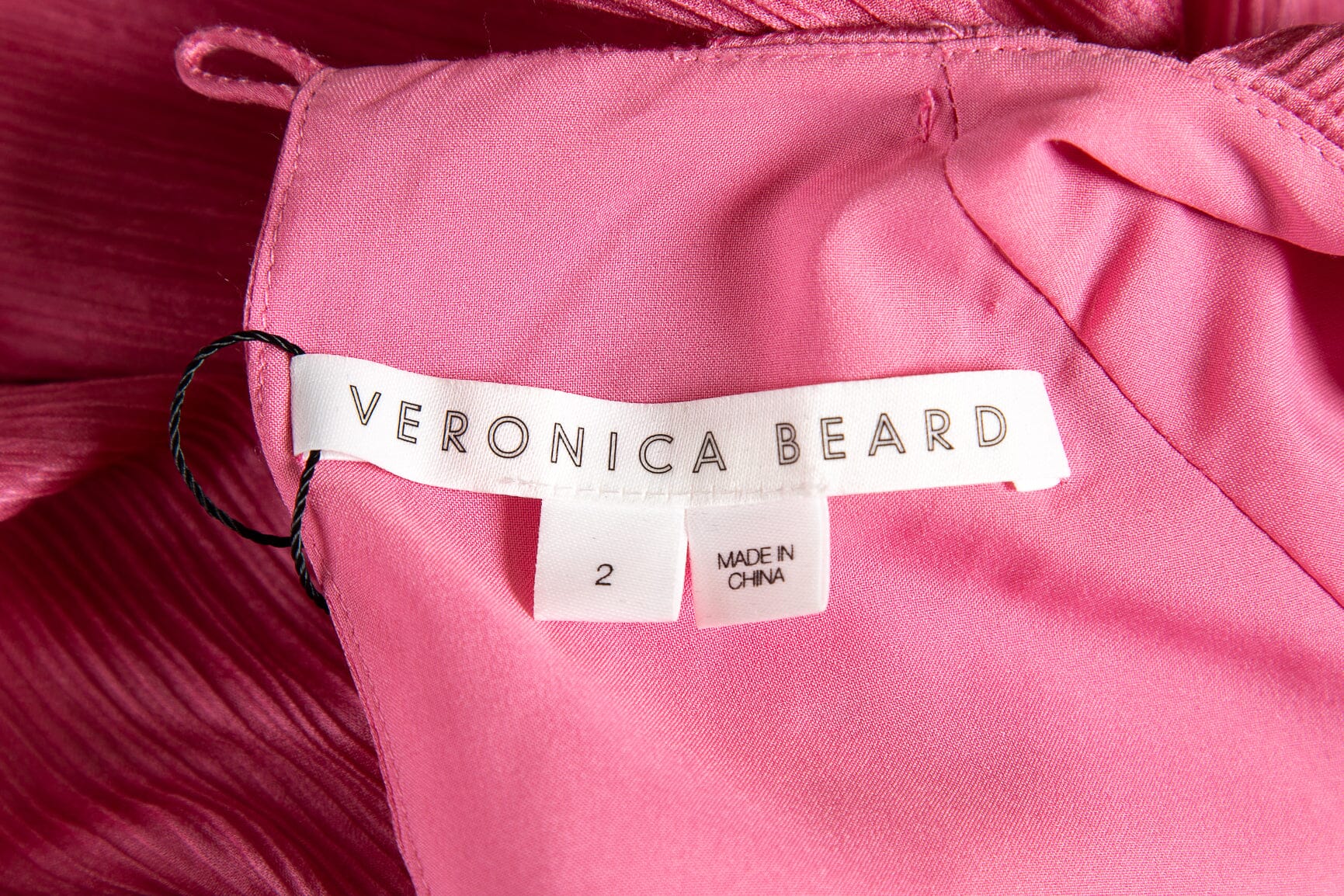 Veronica Beard Pink Puff Sleeve Fitted Dress SZ 2 - Image 4