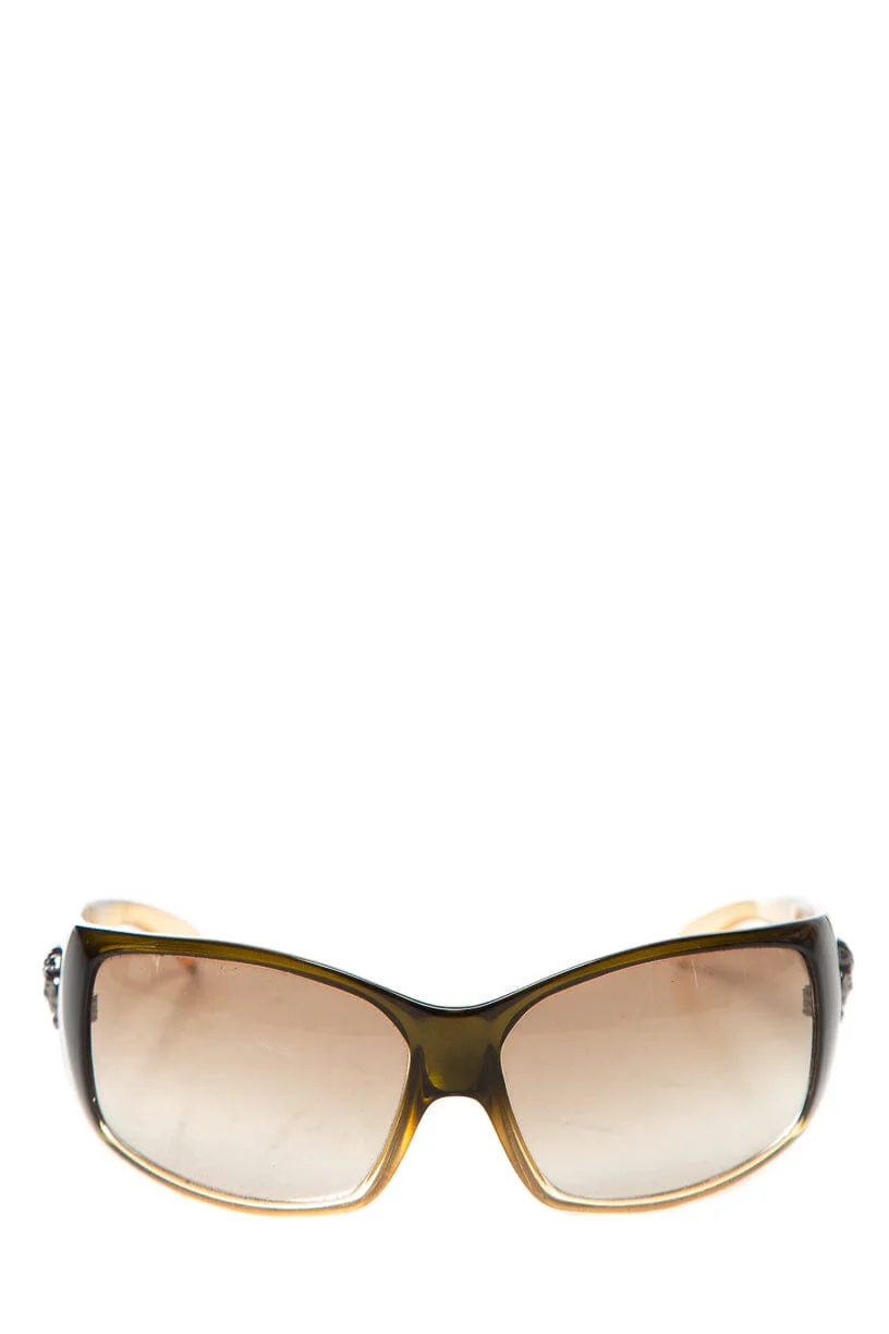 Versace Black and Brown Ombre Sunglasses - Image 2