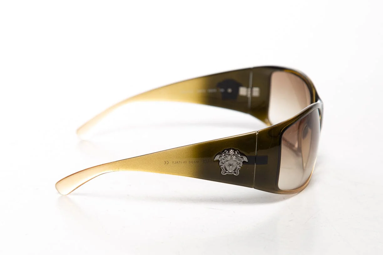 Versace Black and Brown Ombre Sunglasses - Image 3