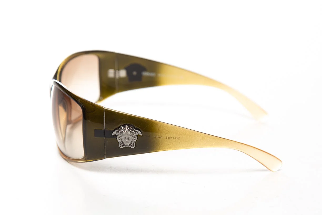 Versace Black and Brown Ombre Sunglasses - Image 5