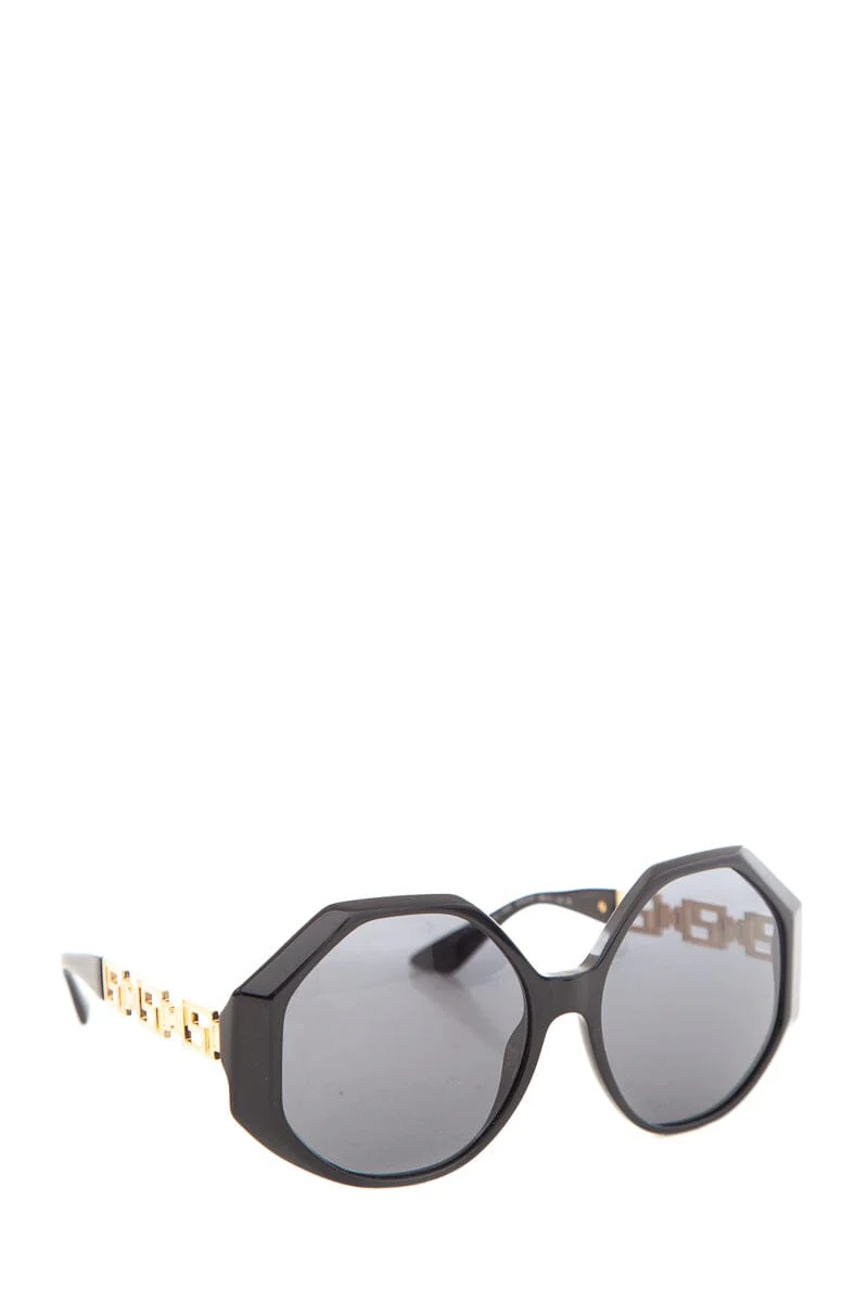 Versace Black Large Circle Sunglasses