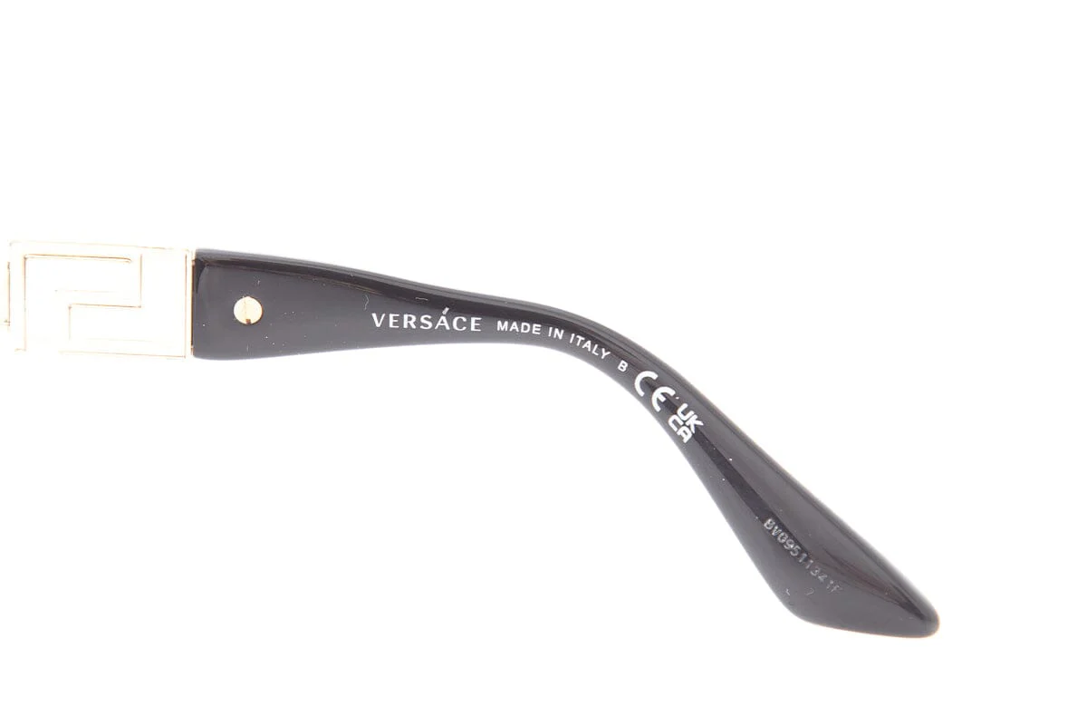 Versace Black Large Circle Sunglasses - Image 6