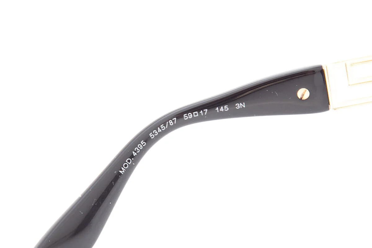 Versace Black Large Circle Sunglasses - Image 7