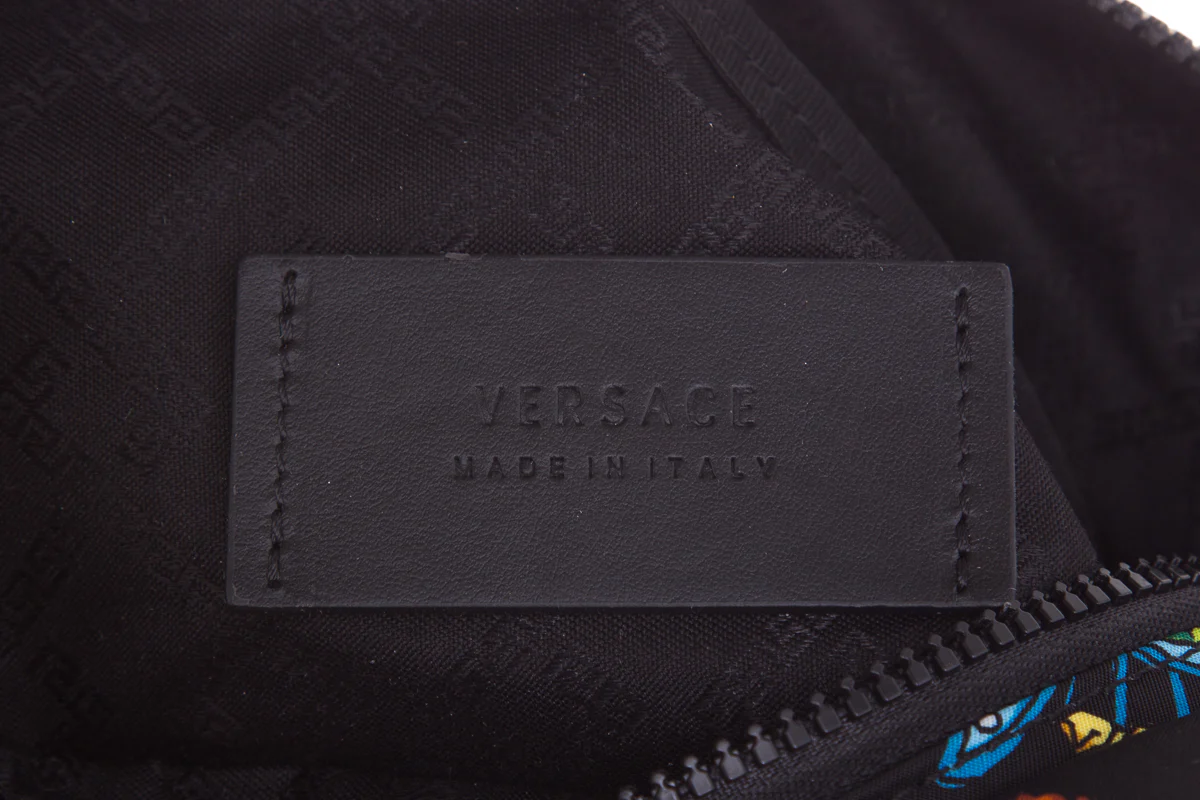 Versace Black & Multi Printed Fanny Pack - Image 10