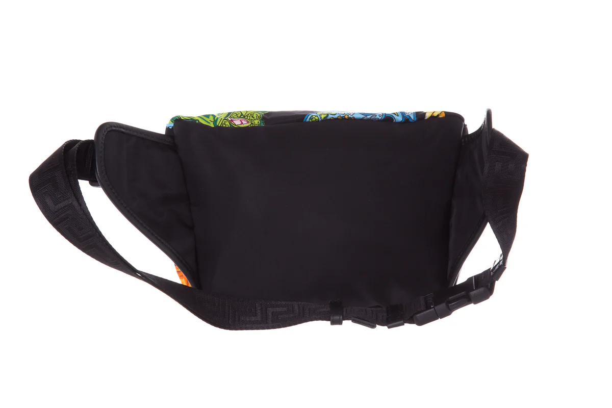 Versace Black & Multi Printed Fanny Pack - Image 6