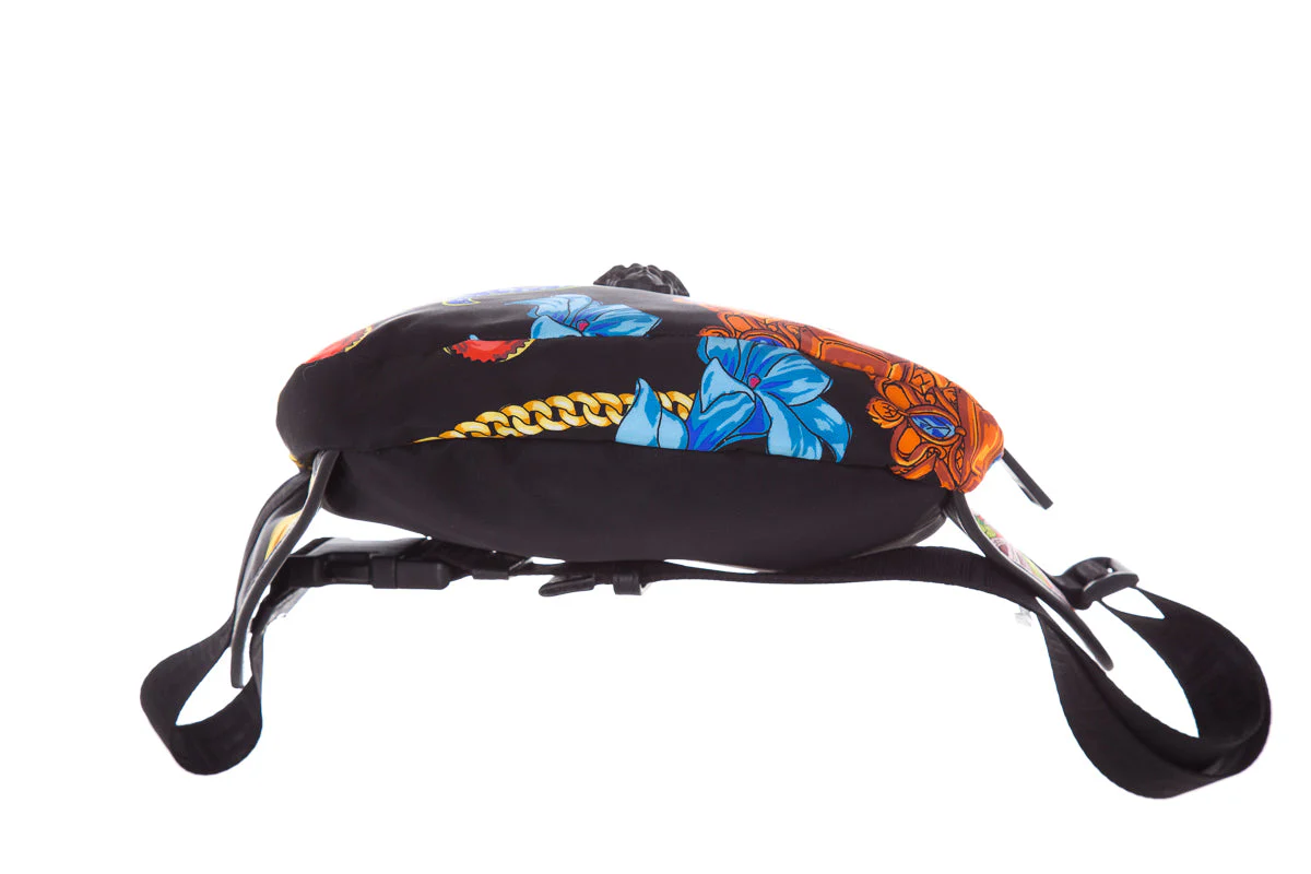 Versace Black & Multi Printed Fanny Pack - Image 7