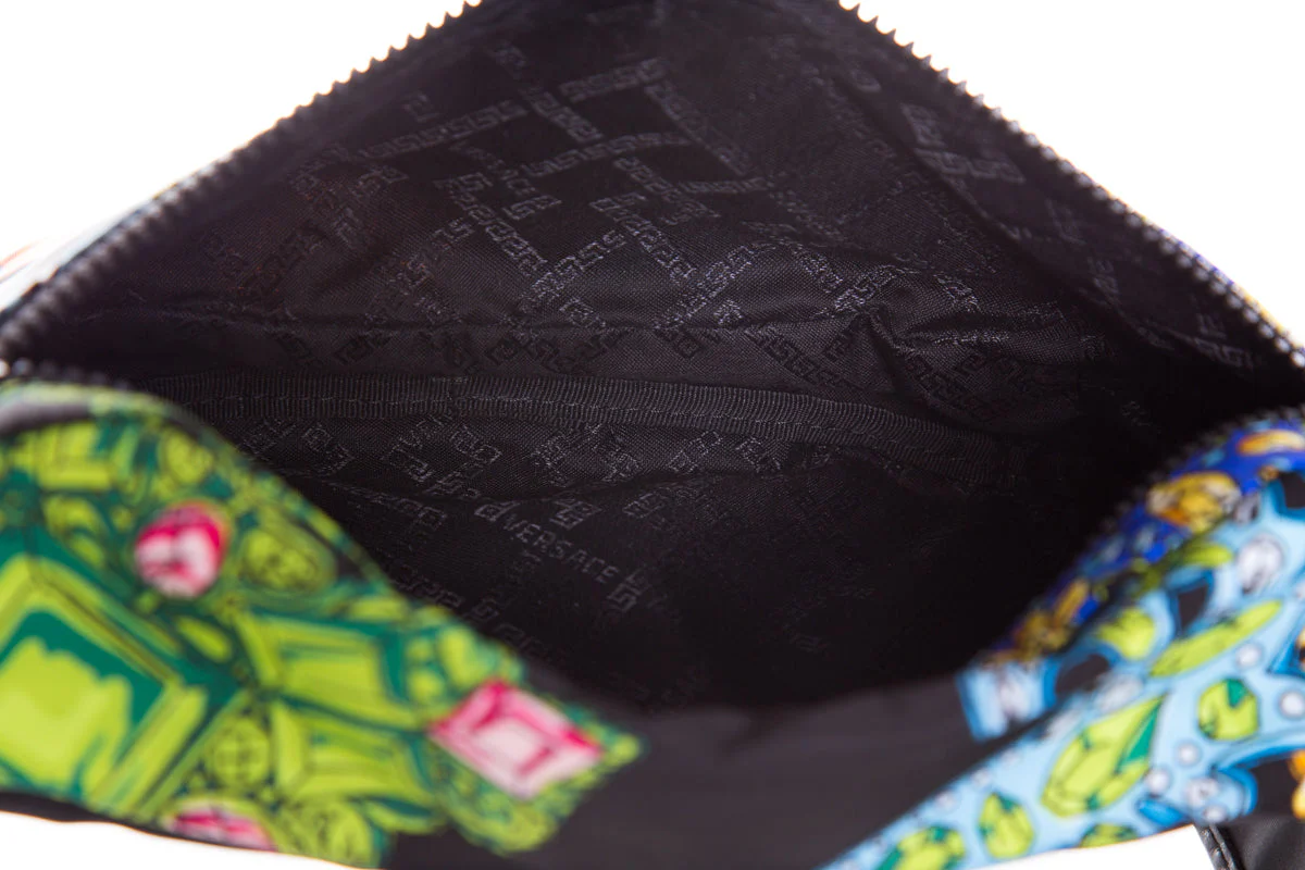 Versace Black & Multi Printed Fanny Pack - Image 9