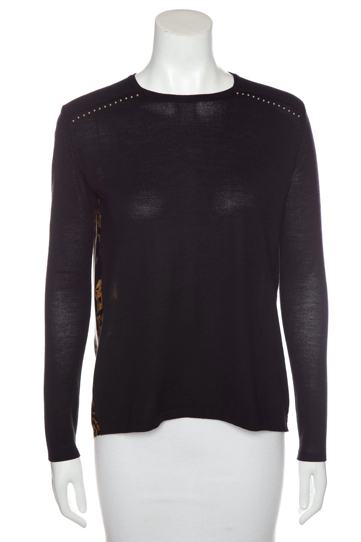 Versace Black Wool and Silk Sweater SZ 38