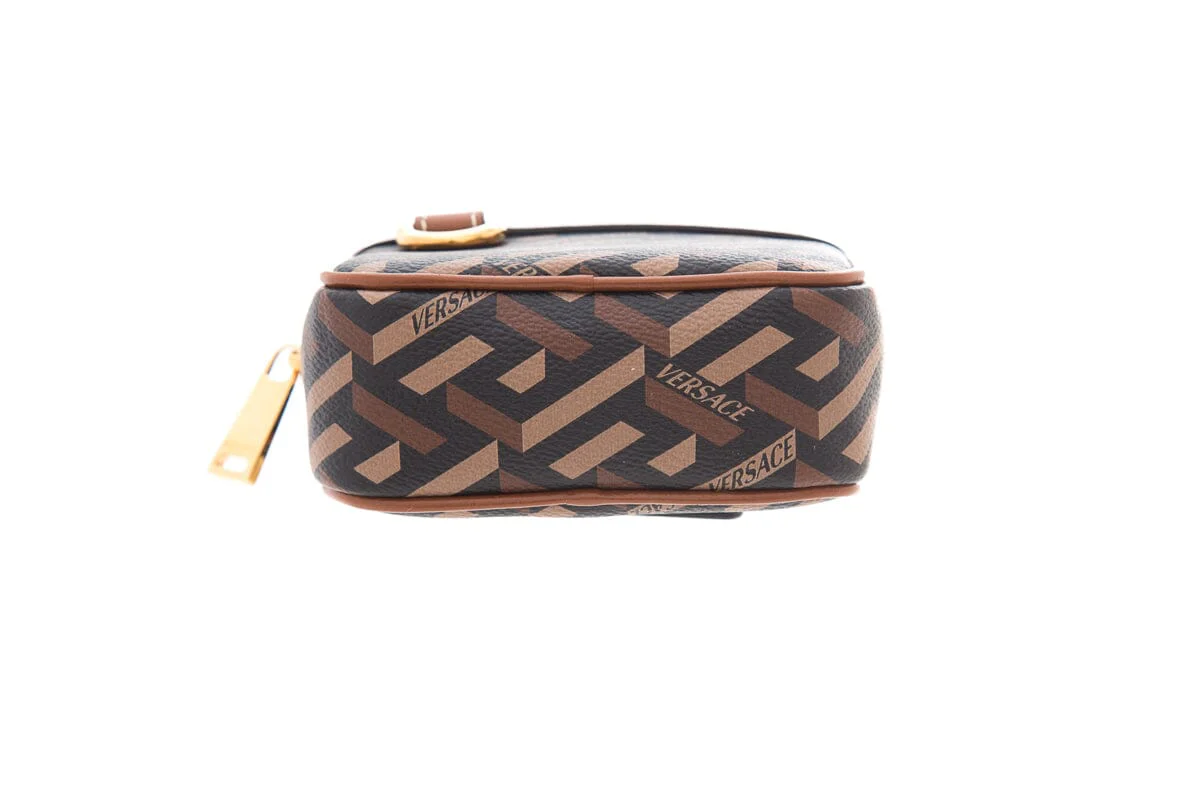 Versace Brown La Greca Monogram Wallet - Image 4