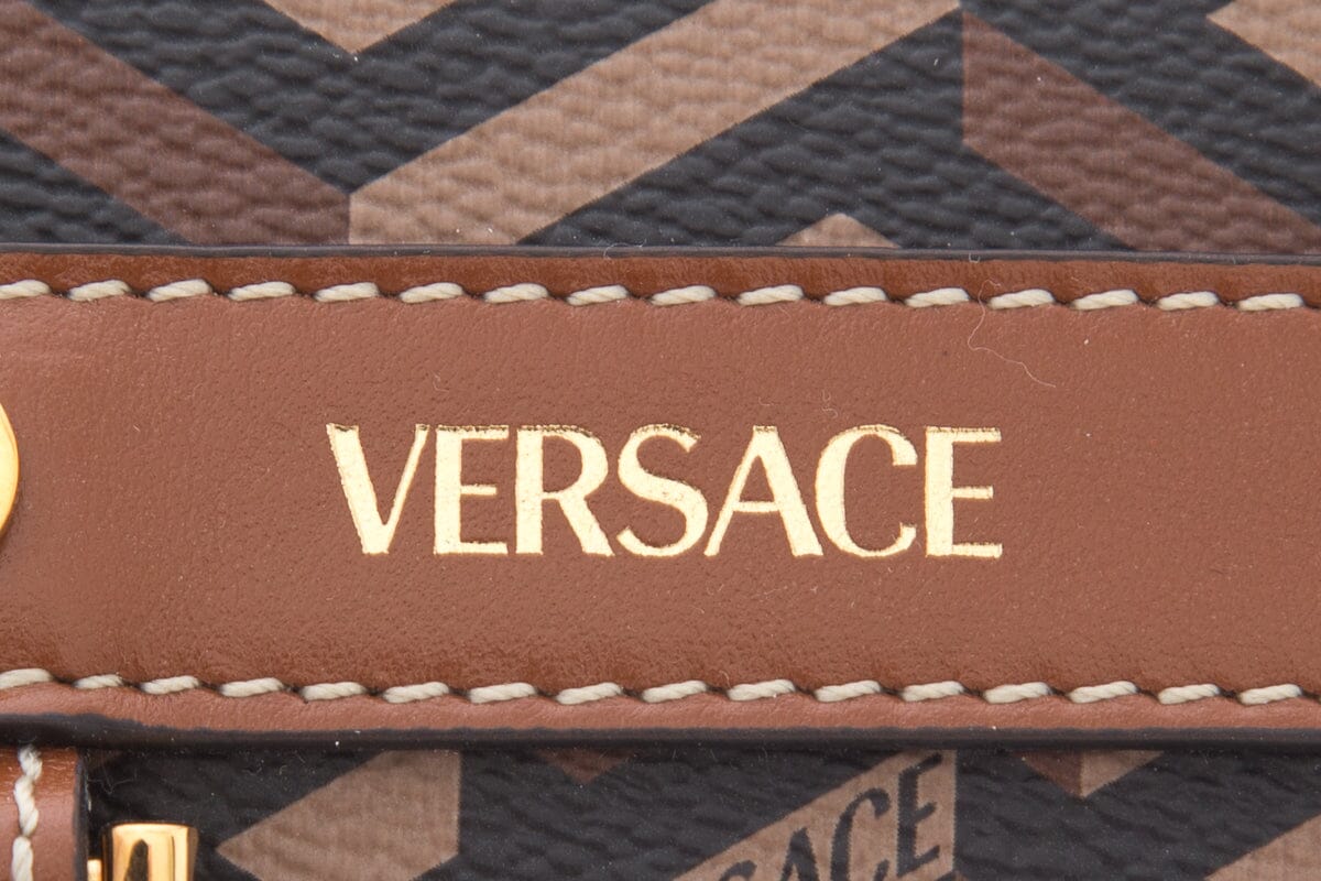 Versace Brown La Greca Monogram Wallet - Image 5