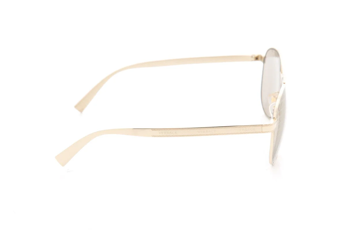 Versace Gold Logo Lens Aviator Sunglasses - Image 3