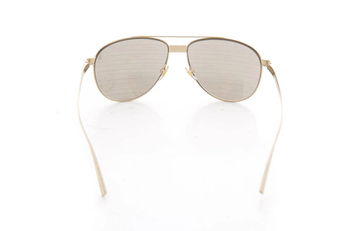 Versace Gold Logo Lens Aviator Sunglasses - Image 4