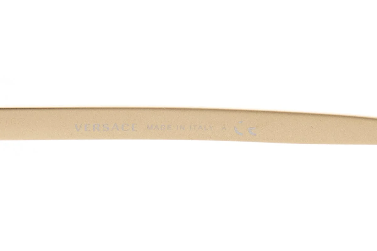 Versace Gold Logo Lens Aviator Sunglasses - Image 7
