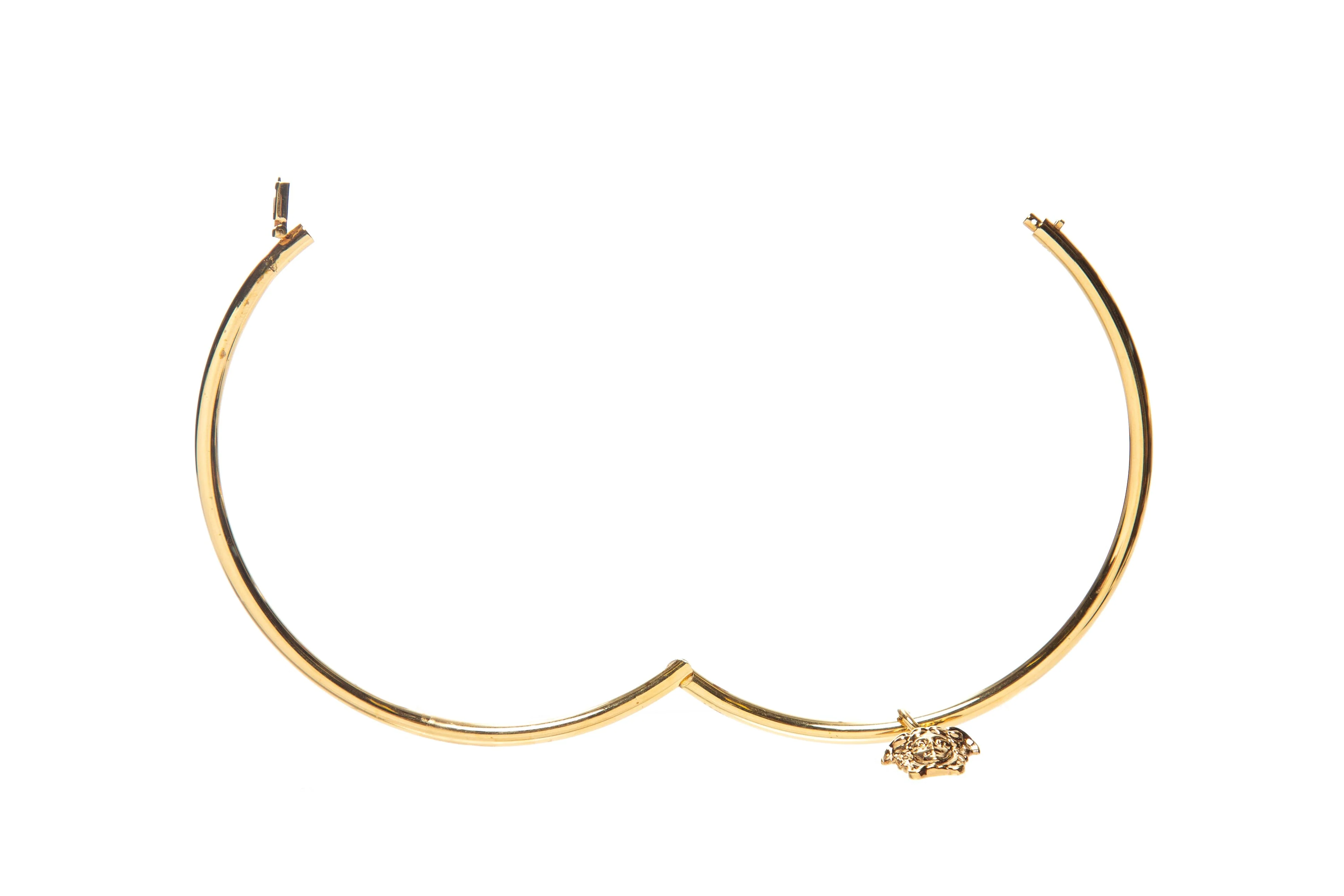 Versace Gold Medusa Pendant Choker - Image 3