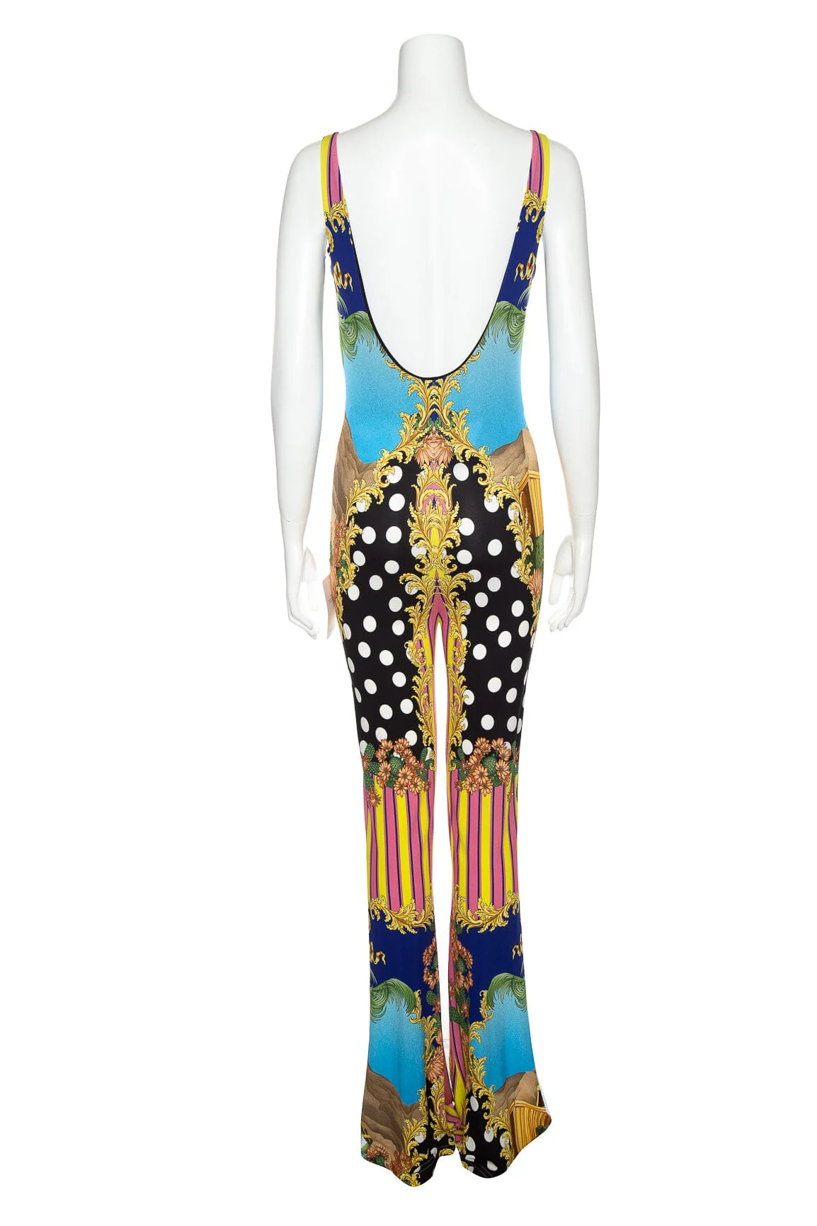 Versace Multicolor and Multiprinted Jumpsuit SZ 44 NWT - Image 3