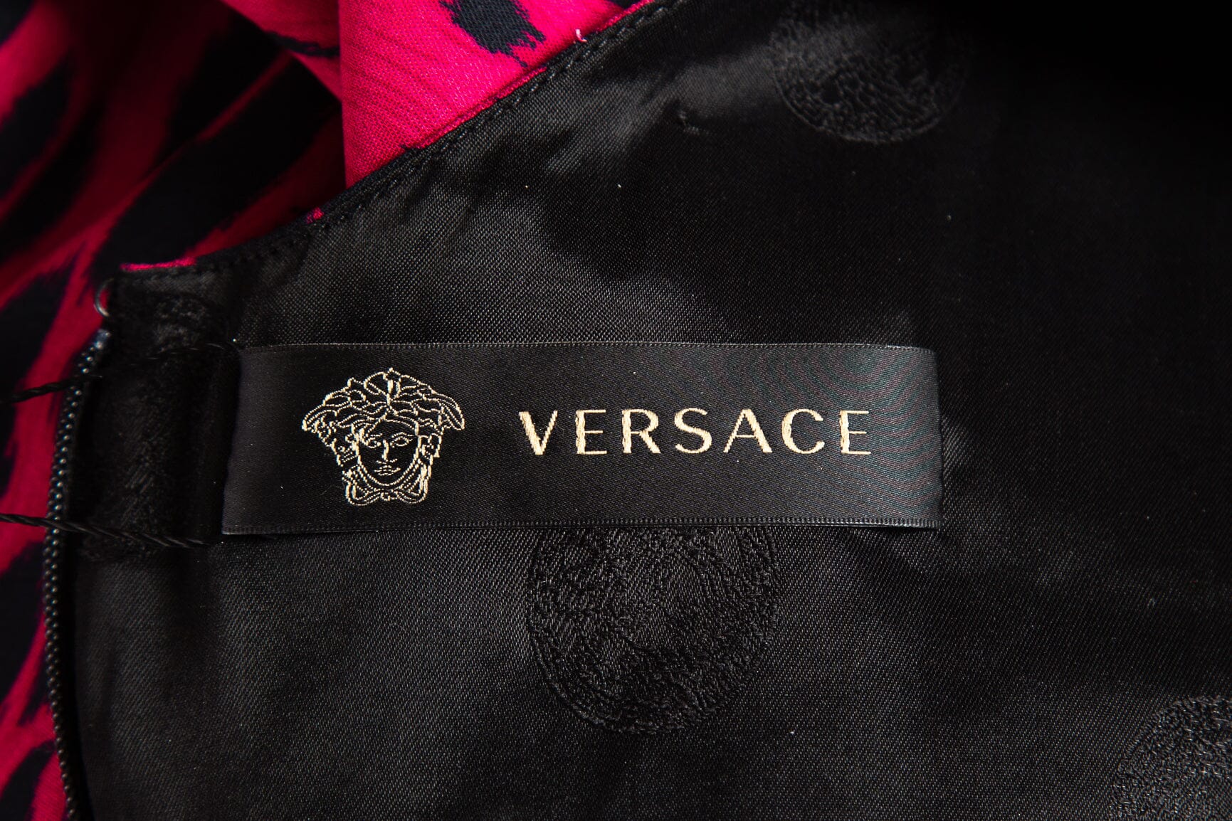 Versace Pink Cheetah Print Fitted Dress SZ 40 - Image 4