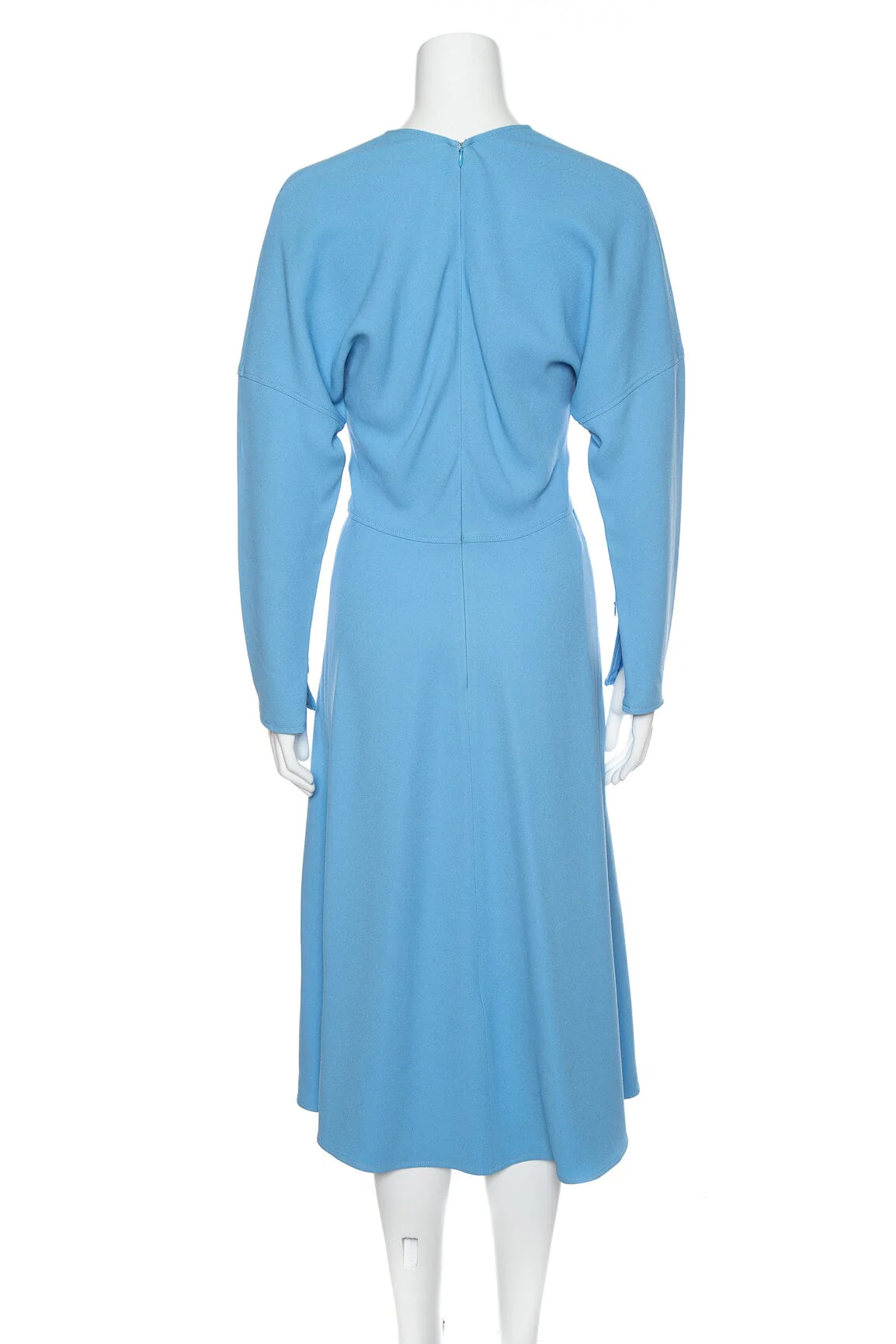 Victoria Beckham Baby Blue V Neck Dress SZ 4 - Image 3