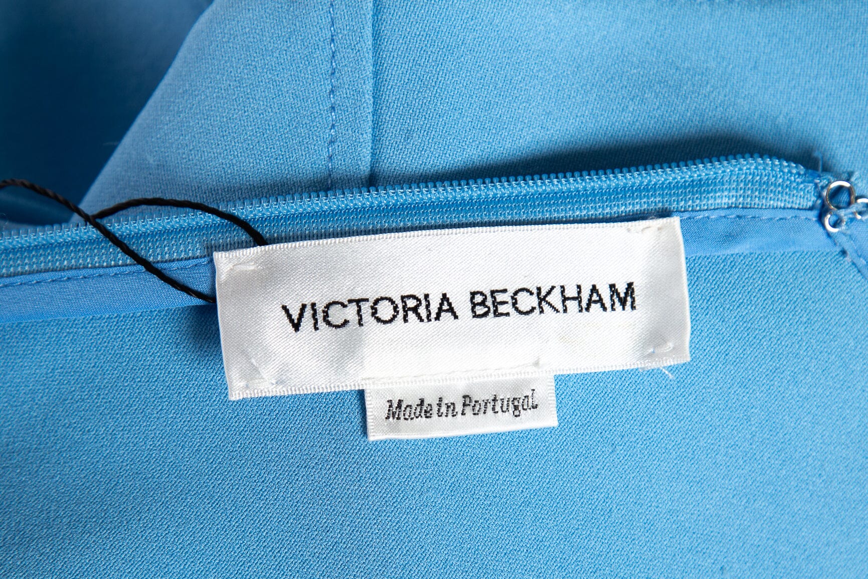 Victoria Beckham Baby Blue V Neck Dress SZ 4 - Image 4