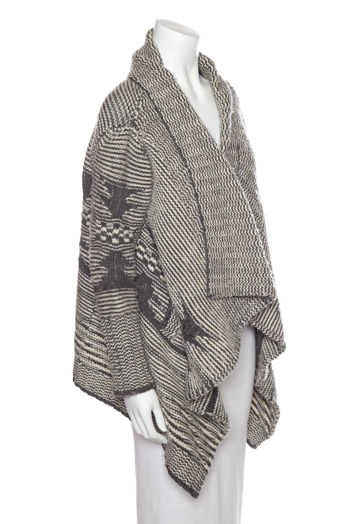Yigal Azrouel Gray and Multi Open Cardigan SZ M - Image 2