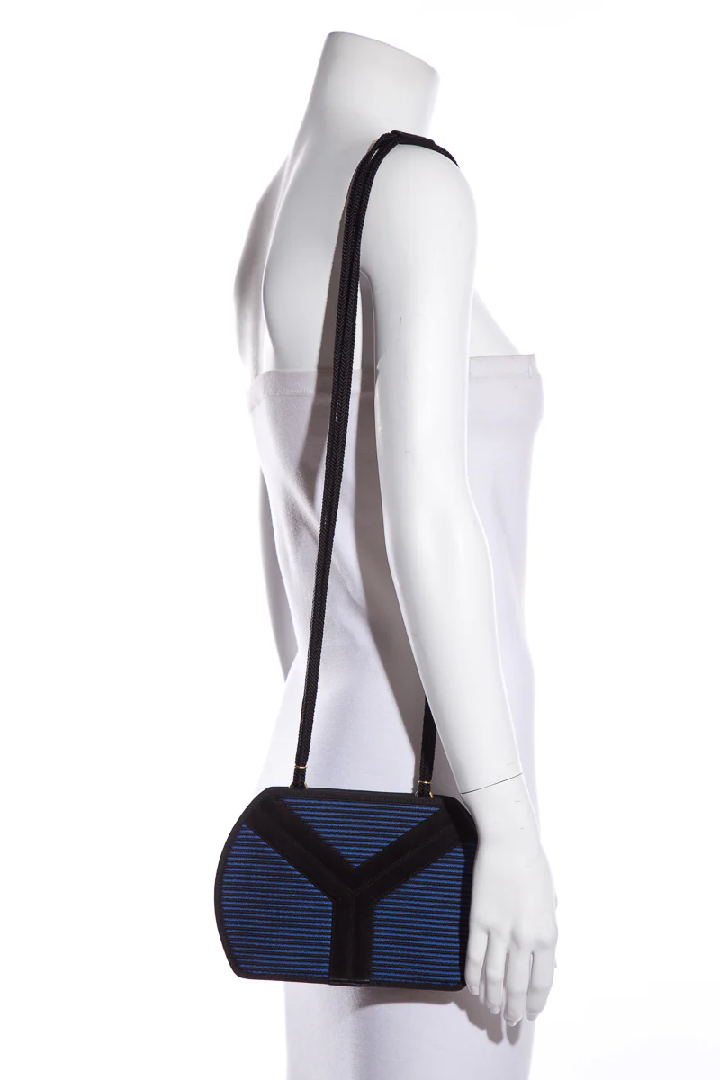 YSL Navy & Black Handbag - Image 2