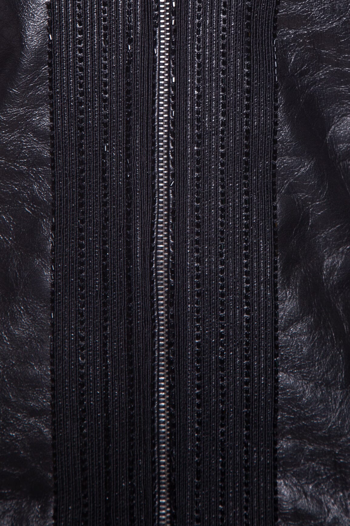 Yves Saint Laurent Black Leather Embellished Blazer SZ S - Image 4