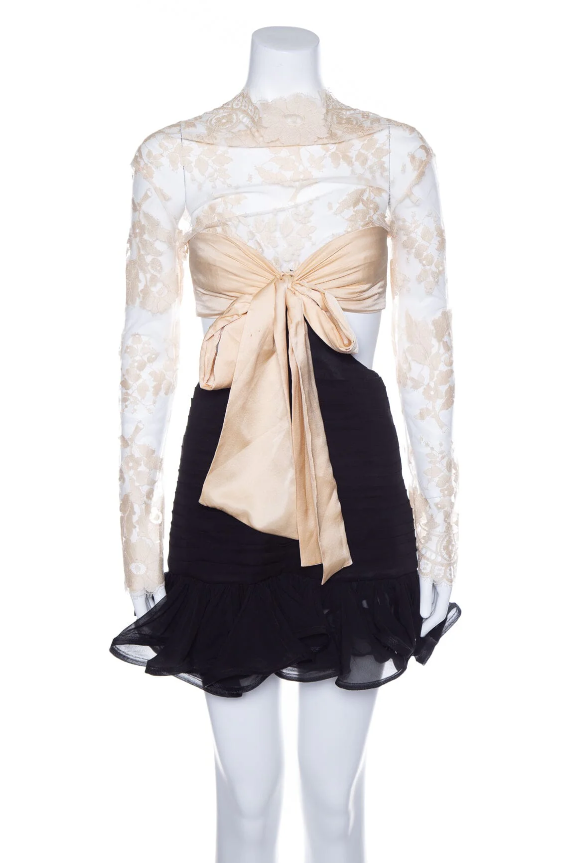 Zimmermann Beige and Black Mini Dress SZ 0 NWT