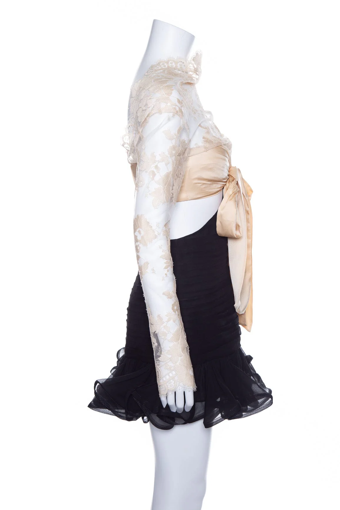 Zimmermann Beige and Black Mini Dress SZ 0 NWT - Image 2